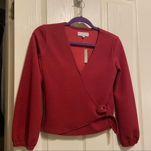 Madewell Texture and Thread Wrap Top